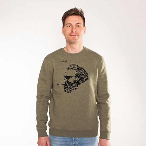 ROCKER | printed sweatshirt men - Kaki