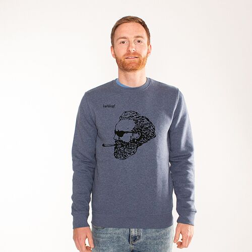 ROCKER | printed sweatshirt men - Blau