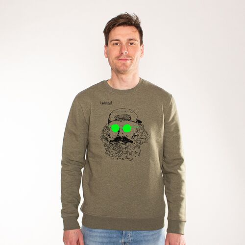 SKATER | printed sweatshirt men - Kaki