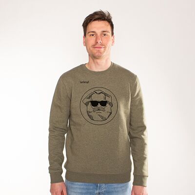 LOGO | printed sweatshirt men - Kaki