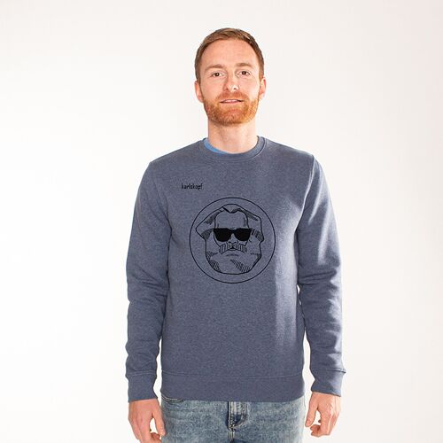 LOGO | printed sweatshirt men - Blau