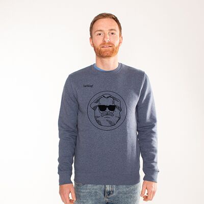 LOGO | printed sweatshirt men - blue