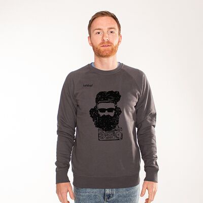 FESTIVAL | printed sweatshirt men - anthracite