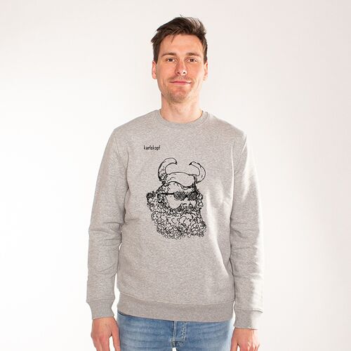 WIKINGER | printed sweatshirt men - Grau
