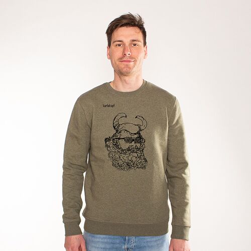 WIKINGER | printed sweatshirt men - Kaki