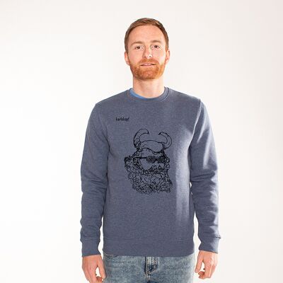 WIKINGER | printed sweatshirt men - Blau