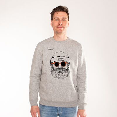 HIPSTER | printed sweatshirt men - Grau