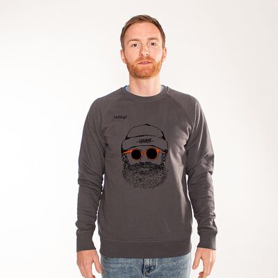 HIPSTER | printed sweatshirt men - anthracite