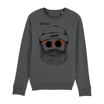 HIPSTER | sweat imprimé homme - anthracite 2