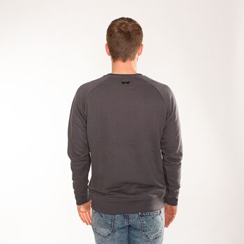 HIPSTER | sweat imprimé homme - anthracite 3