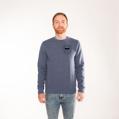 LOGO CLASSIQUE | sweat imprimé homme - bleu