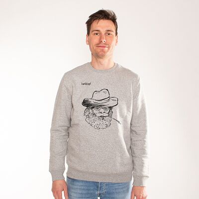 FARMER | printed sweatshirt men - Grau