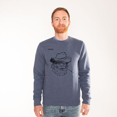 FARMERS | printed sweatshirt men - blue