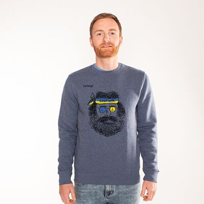 LOVE, NOT WAR | printed sweatshirt men - Blau