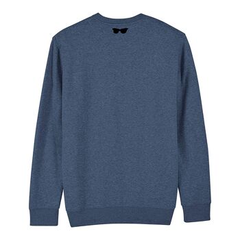 L'AMOUR, PAS LA GUERRE | sweat imprimé homme - bleu 4