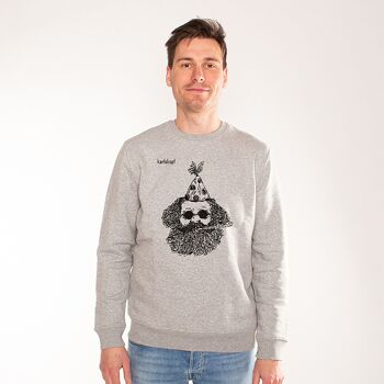 CARNAVAL | sweat imprimé homme - gris 1