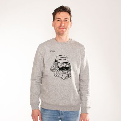 SINGER | printed sweatshirt men - grey