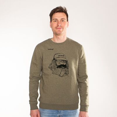 SINGER | printed sweatshirt men - khaki