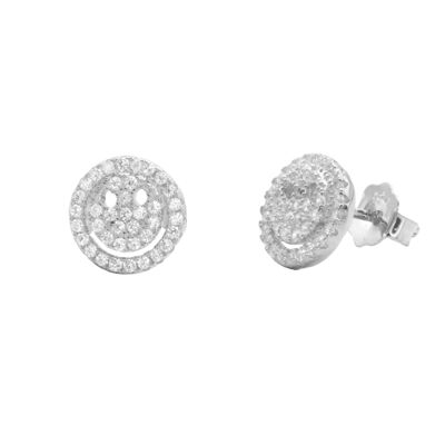 Ear studs Smile 925 silver
