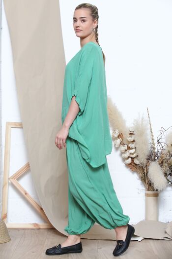 Ensemble sarouel baggy vert 2