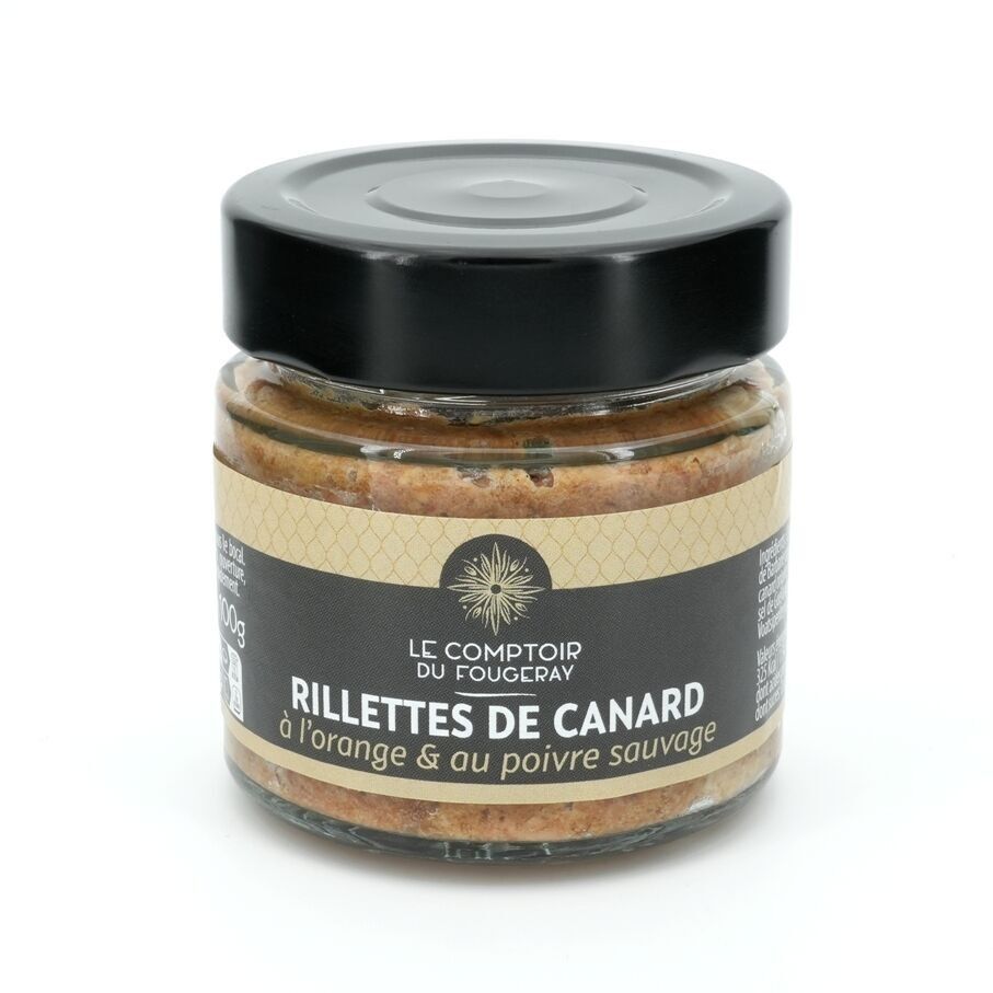 Enten-Rillettes mit kandierter Orange und wildem Pfeffer 100 g (Le Comptoir du Fougeray)
