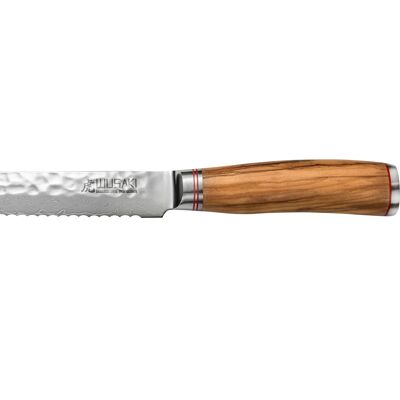 Wusaki Damas 10Cr Brotmesser 20cm Olivengriff