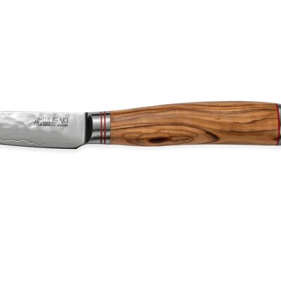 Paring knife Wusaki Damascus 10Cr 9cm olive wood handle