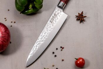 Couteau de chef Wusaki Pakka X50 20cm manche pakkawood 4