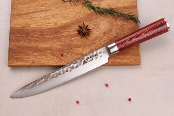 Couteau à découper Wusaki Pakka X50 20cm manche pakkawood 2