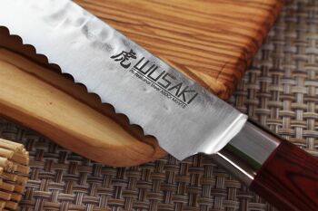 Couteau à pain Wusaki Pakka X50 20cm manche pakkawood 2
