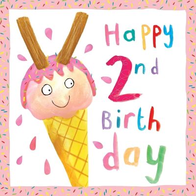 2. Geburtstagskarte Mädchen – Eis