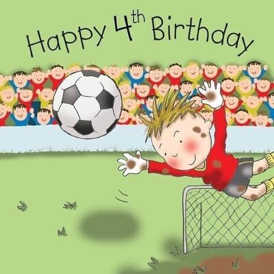 4th Birthday Card Boys - Goalie