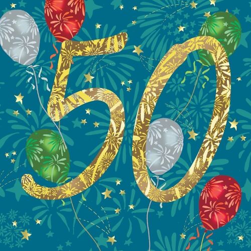 50th Birthday Card For Him or For Her