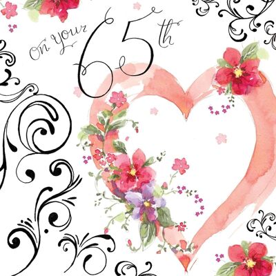 65th Birthday Card For Her