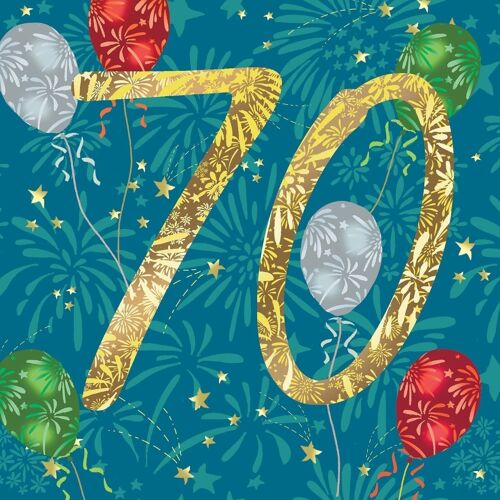 70th Birthday Card For Him or For Her