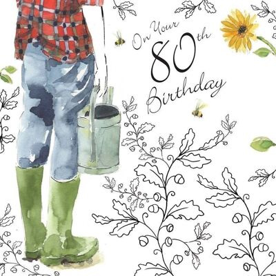 80th Birthday Card For Him