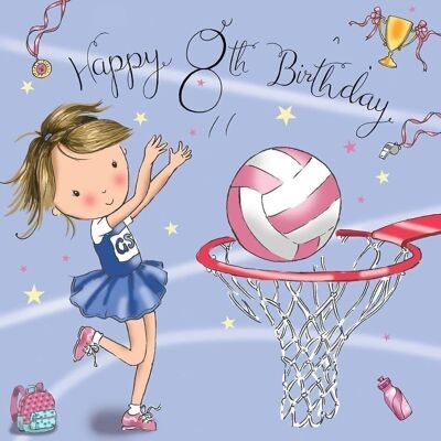 8. Geburtstagskarte Mädchen - Netzball
