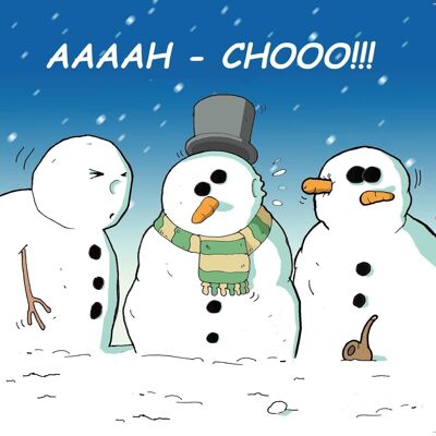 Aaaah Chooo ! - Carte de Noël drôle