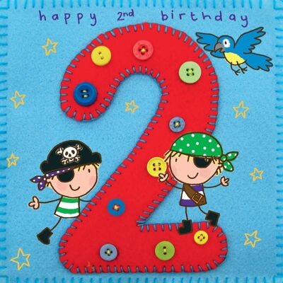 Tarjeta de cumpleaños para niños de 2 años