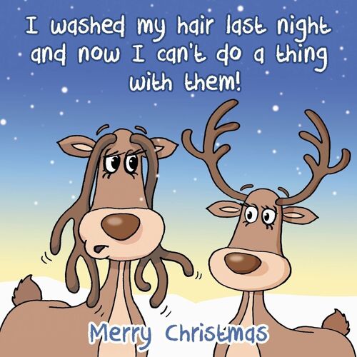 Antler Issues - Funny Christmas Card