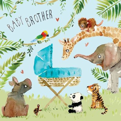 Jungle de carte de frère de bébé