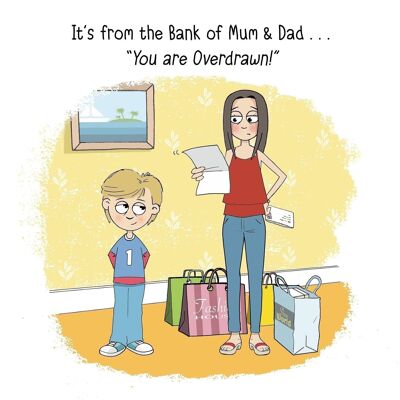 Bank of Mum & Dad - Tarjeta divertida para adolescentes