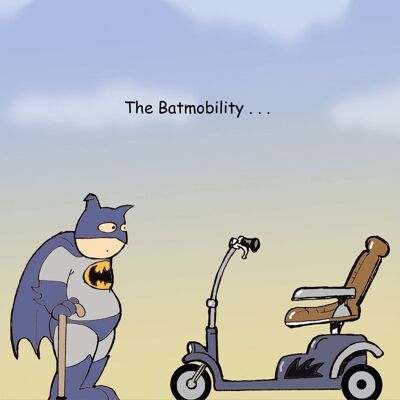 Batmobility - Tarjeta en blanco divertida