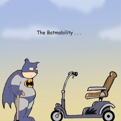 Batmobility - Funny Blank Card