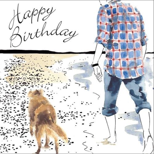 Beach Walk - Mens Birthday Card
