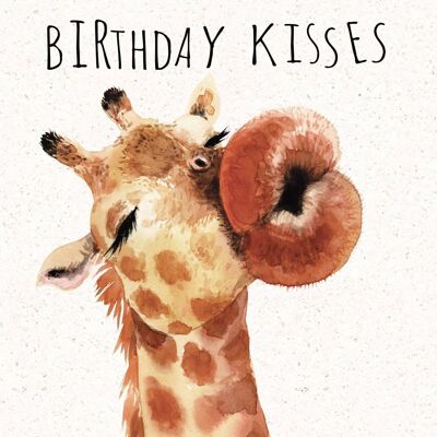 Birthday Kisses - Funny Birthday Card
