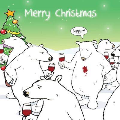 Bugger Bear - Cartolina di Natale divertente