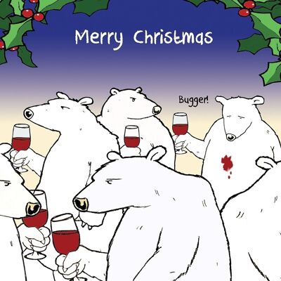 Bugger Bear - Humour Christmas Card