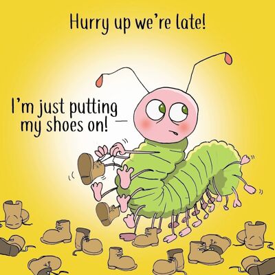Centipede Shoes - Funny Card