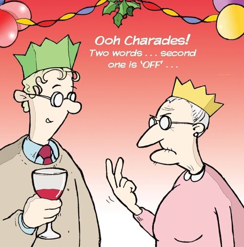Charades - Rude Christmas Card